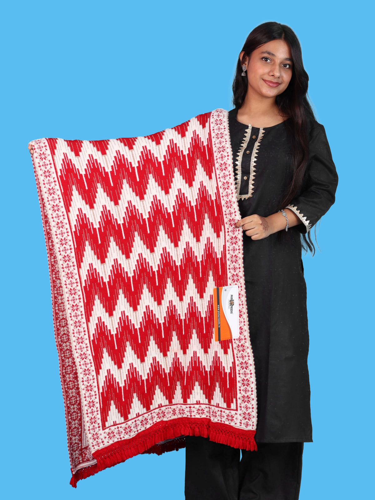 Pick Ur Needs Premium Wool Shawl For Womens & Girls Winter Muffler Soft Knitted Designer Wrap Warm Stole