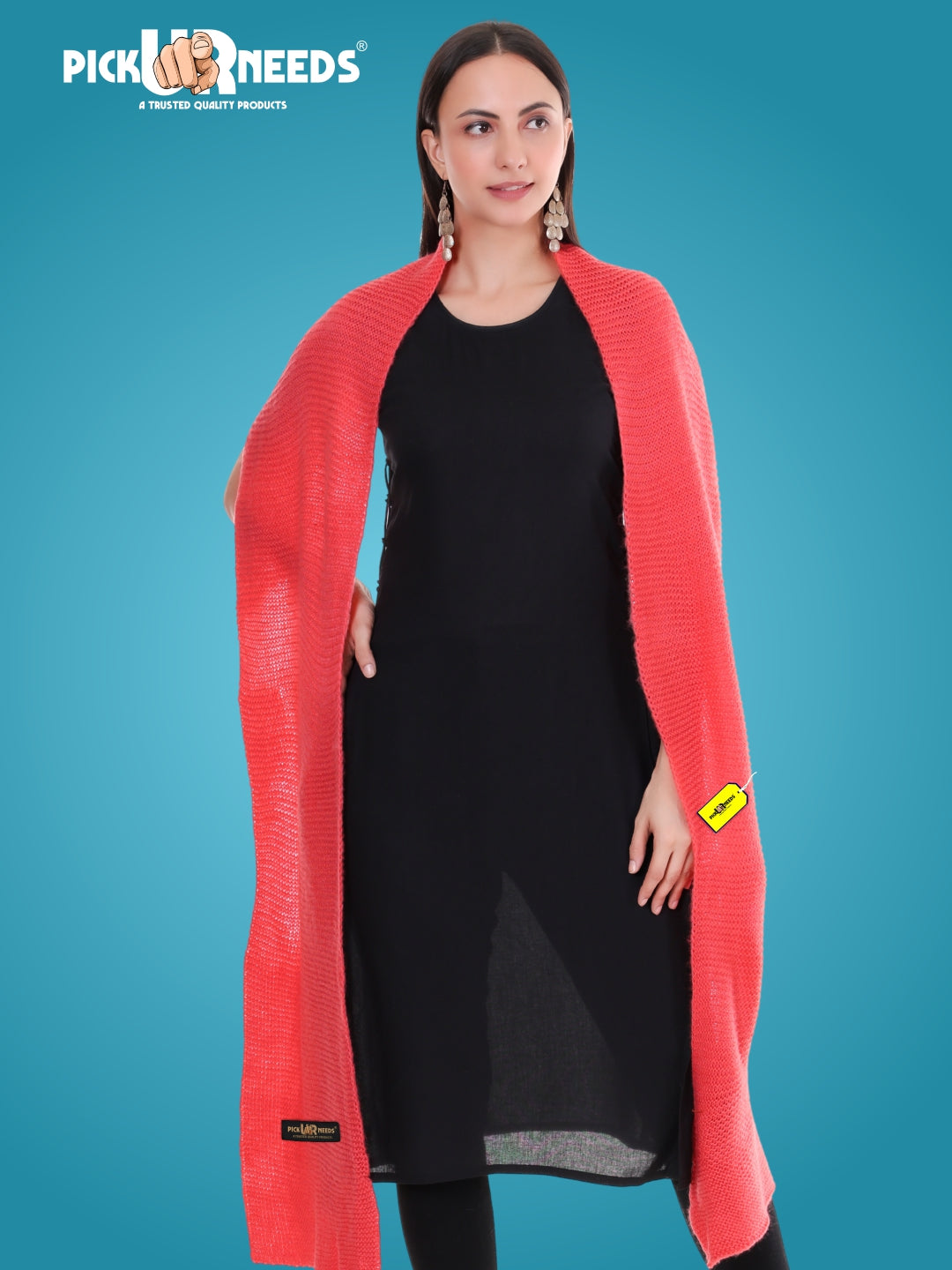 Pick Ur Needs Soft & Elegant Women’s Winter Scarf Wool Blend Knitted Muffler For Cold Weather Wrap