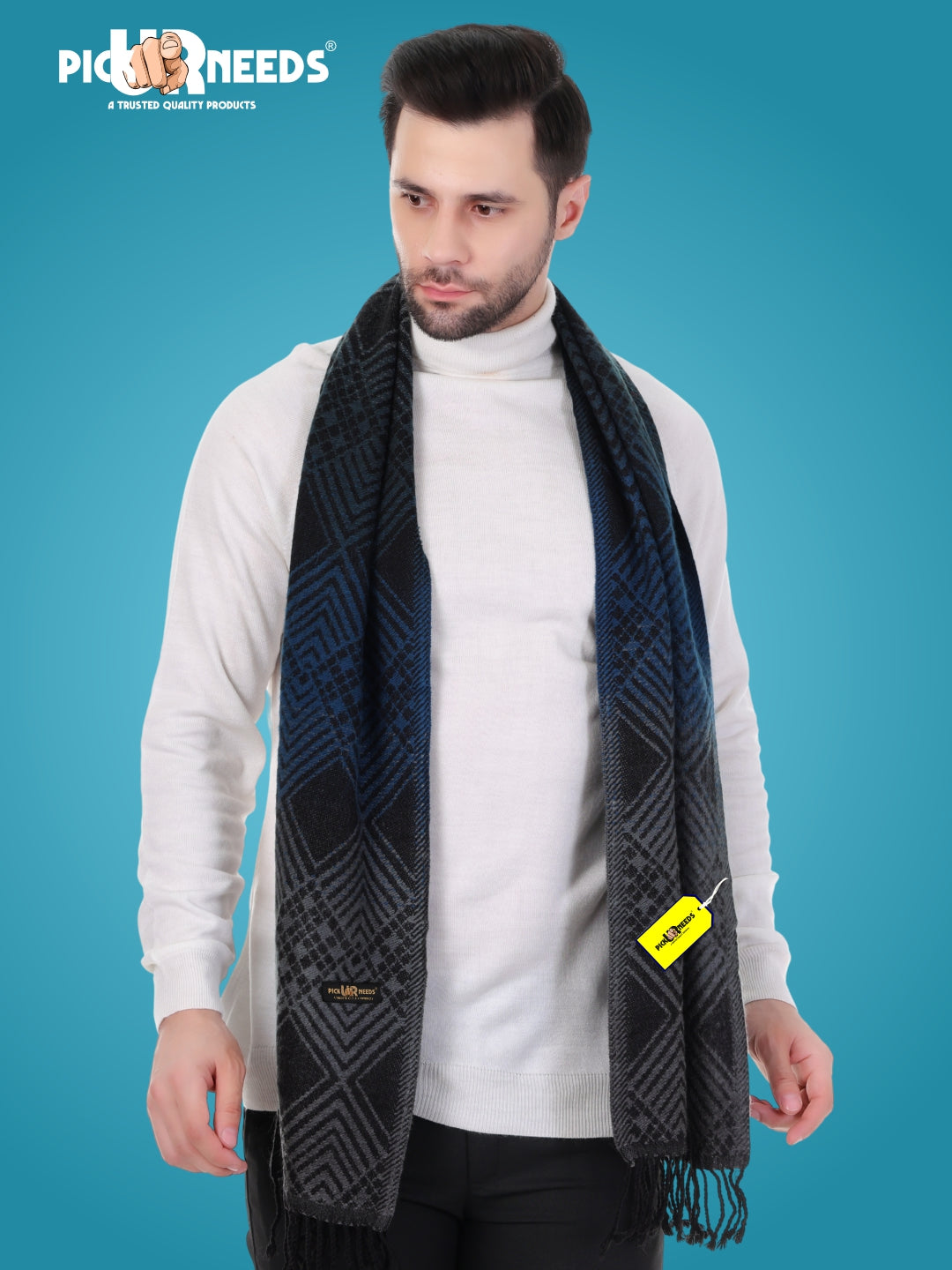Pick Ur Needs Winter Premium Knitted Muffler for Men Stylish Warm Soft Scarf Durable Breathable Winter Neck Wrap