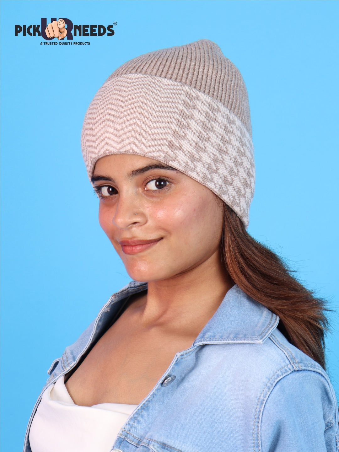Pick Ur Needs Winter Cuff Beanie Cap – Double-Layered Warm Winter Hat
