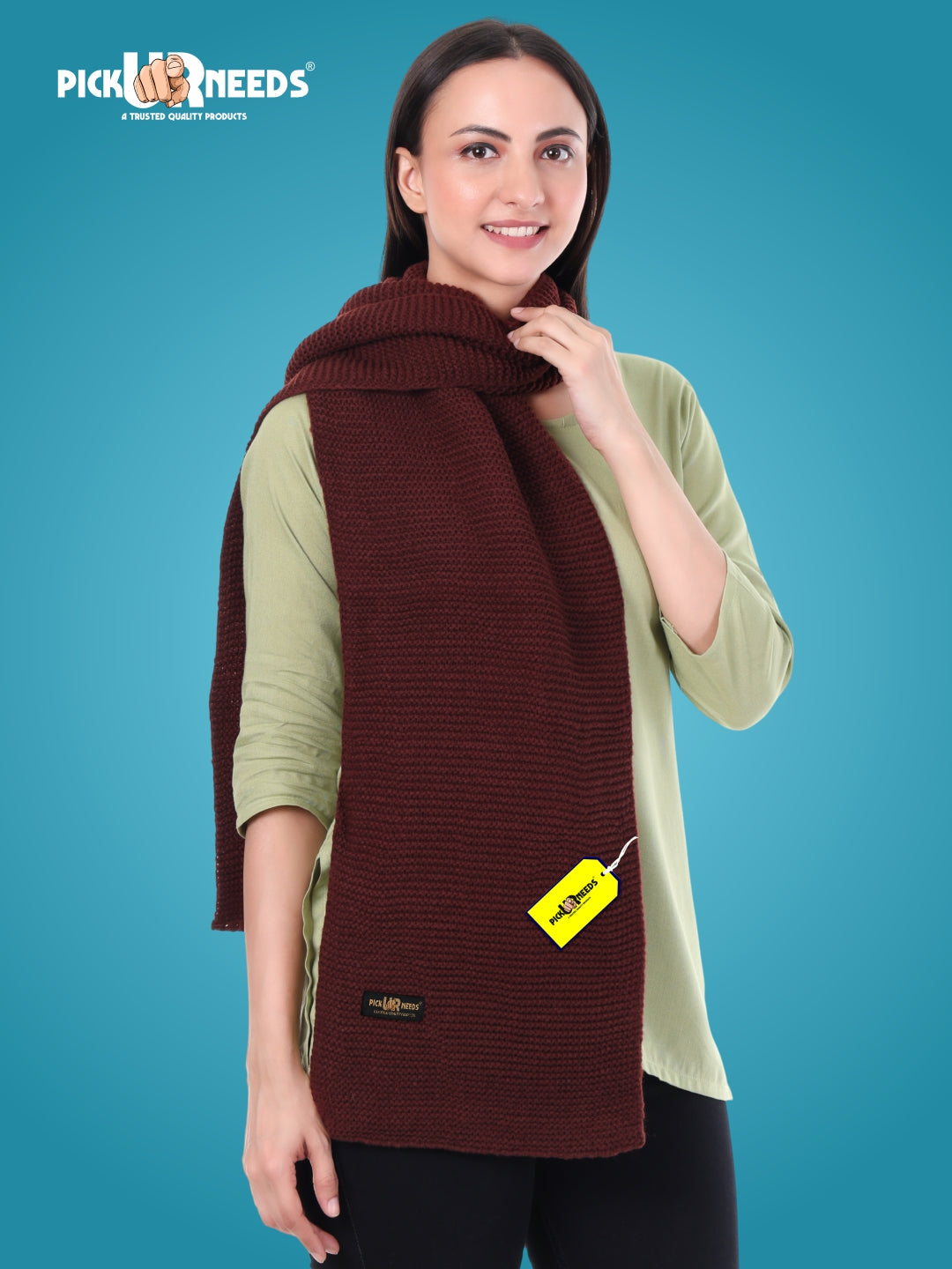 Pick Ur Needs Premium Knitted Winter Shawl/Stole for Women | Soft & Warm Woolen Wrap | Multipurpose Muffler,Shrug & Scarf