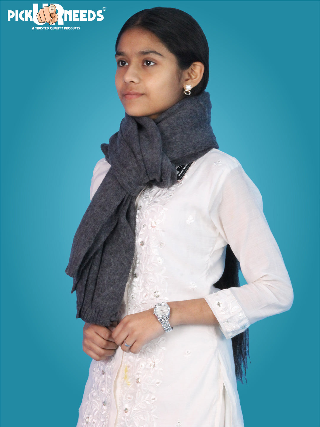 Pick Ur Needs Women's Knit Shawl Wrap with Border Soft, Warm & Lightweight Winter Stole Elegant Tan Bordered Scarf for Girls
