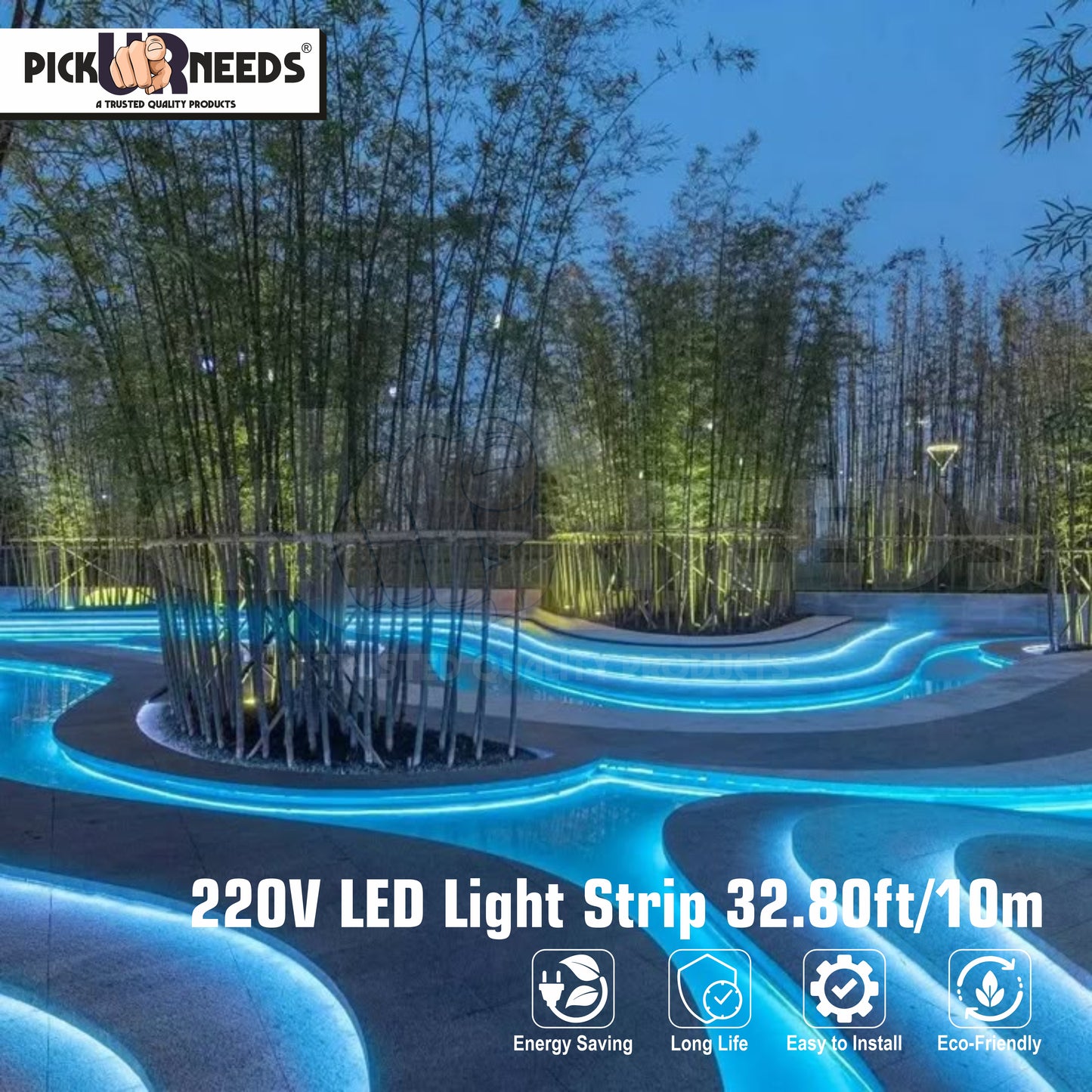 Pick Ur Needs 1200 LEDs 5 m Transparent Steady Strip Rice Lights  (Pack of 1)