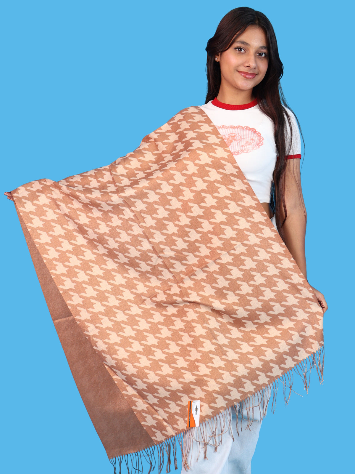 Pick Ur Needs Premium Winter Womens & Girls Shawl Soft & Cozy Printed with Elegant Geometric Design
