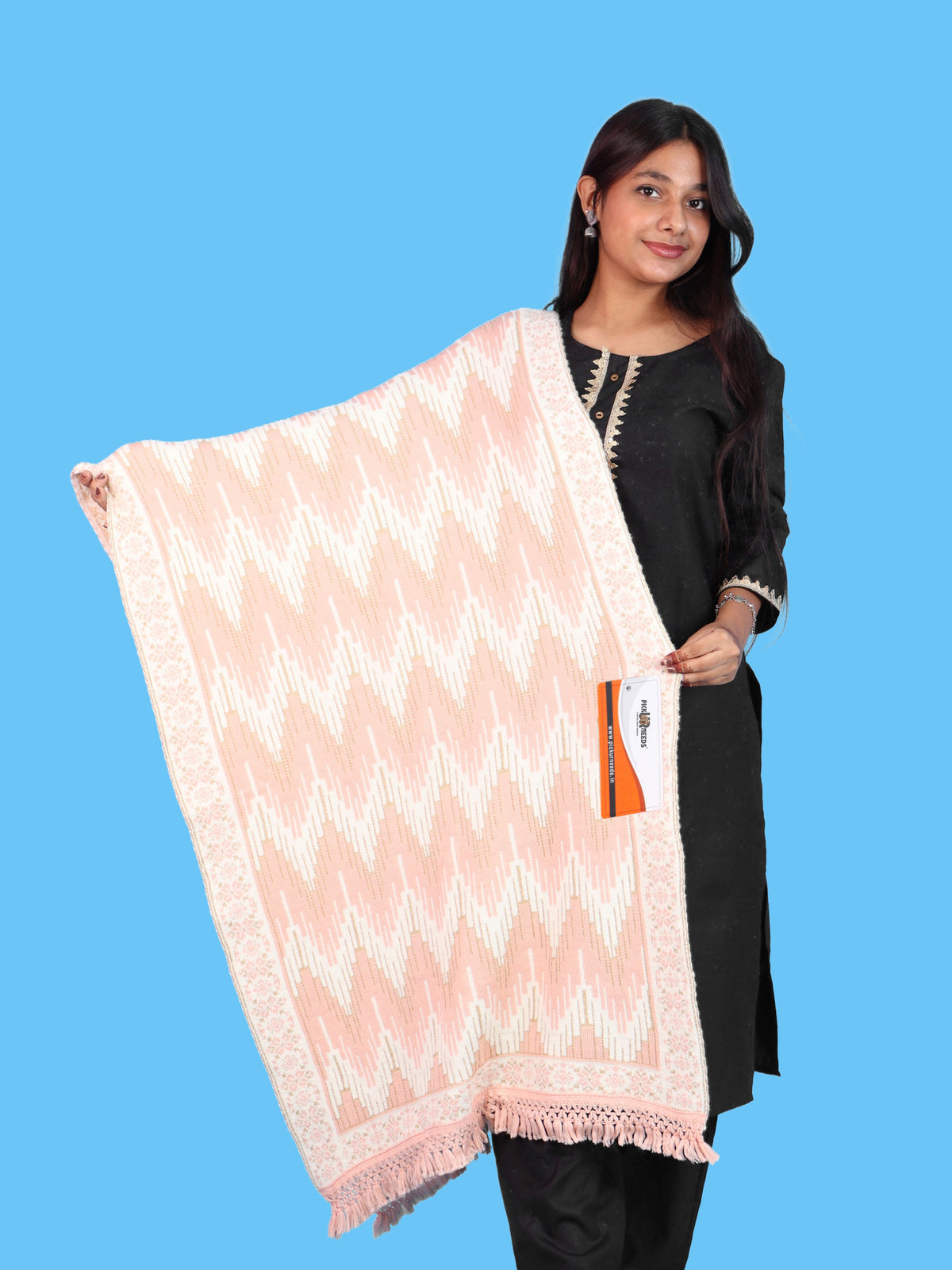 Pick Ur Needs Premium Wool Shawl For Womens & Girls Winter Muffler Soft Knitted Designer Wrap Warm Stole