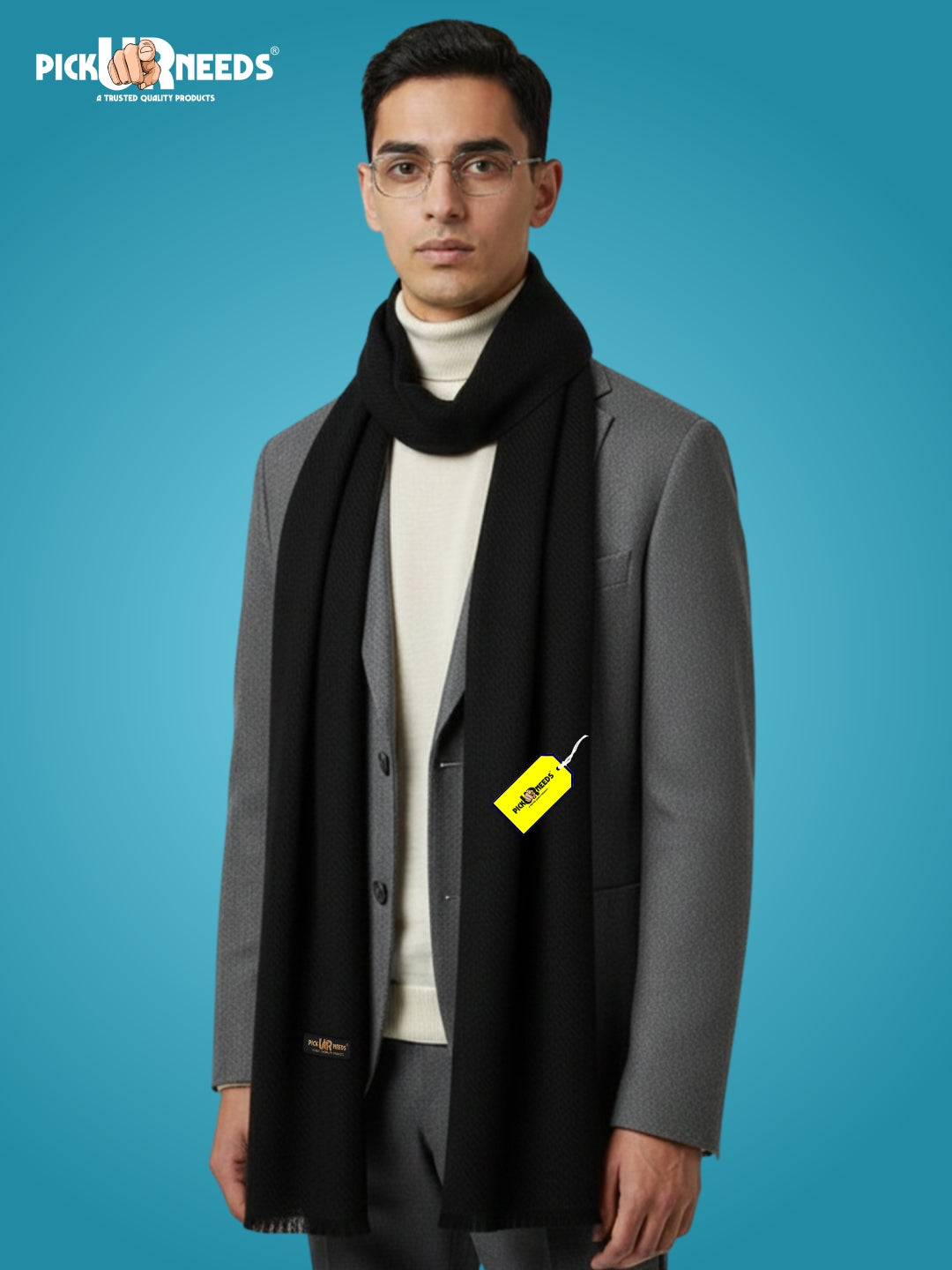 Pick Ur Needs Men’s Classic Winter Muffler Ultra-Soft Woolen Scarf with Premium Finish for Formal & Casual Outfits
