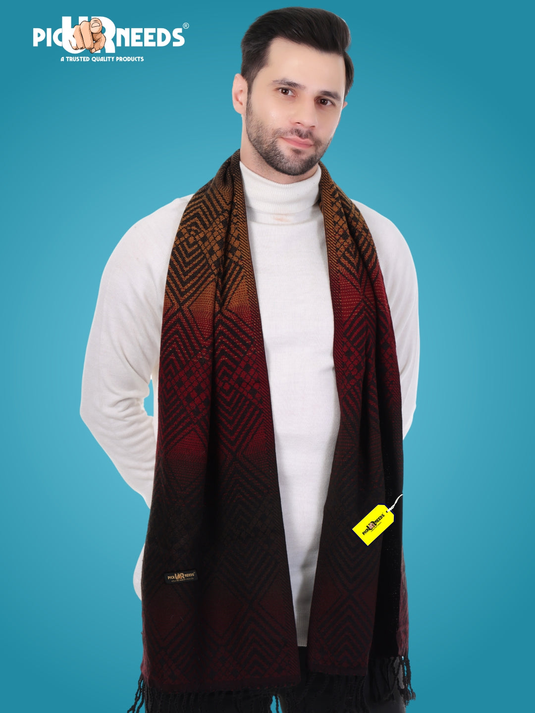 Pick Ur Needs Winter Premium Knitted Muffler for Men Stylish Warm Soft Scarf Durable Breathable Winter Neck Wrap