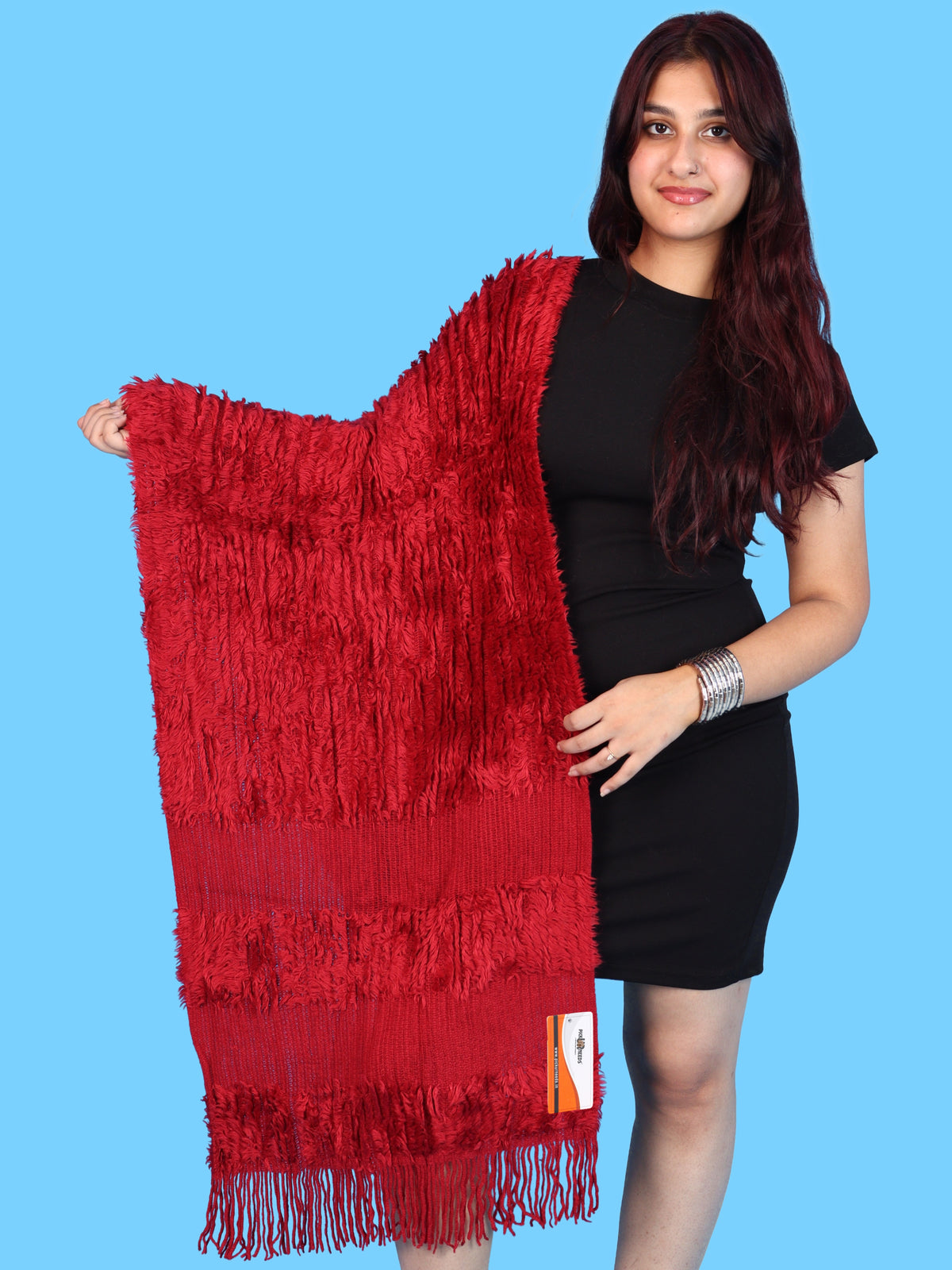 Pick Ur Needs Warm Winter Shawl & Stole for Women & Girls Soft Textured Woven Wrap with Fringe Detailing