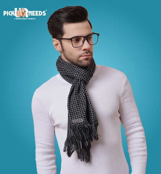 Pick Ur Needs Stylish Men’s Muffler – Warm, Soft & Trendy Winter Accessory