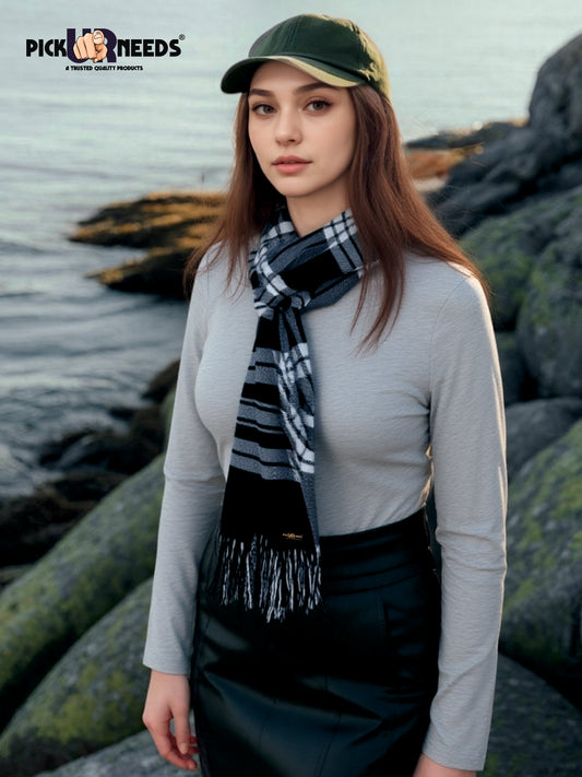Pick Ur Needs Pure Cashmere Womens Winter Stylish Muffler Warm, Soft and Trendy Scarves for Cold W