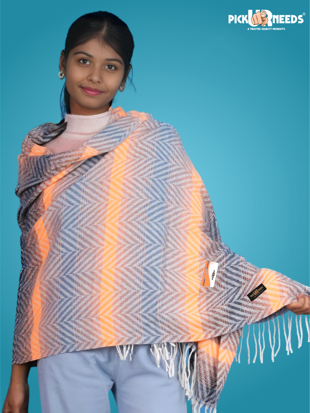 Pick Ur Needs Women's Designer Shawl Cozy Winter Wrap Soft Lightweight Shawl for Office & Travel