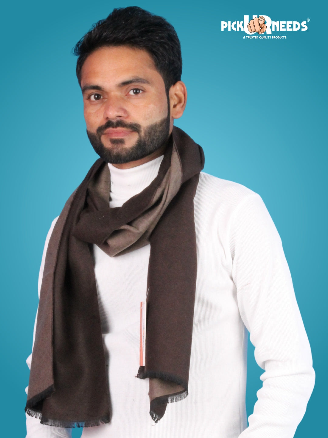 Pick Ur Needs Reversible Winter Muffler for Men Dual-Color Soft Woolen Scarf Warm, Stylish & Lightweight Muffler for Casual, Office & Outdoor Wear