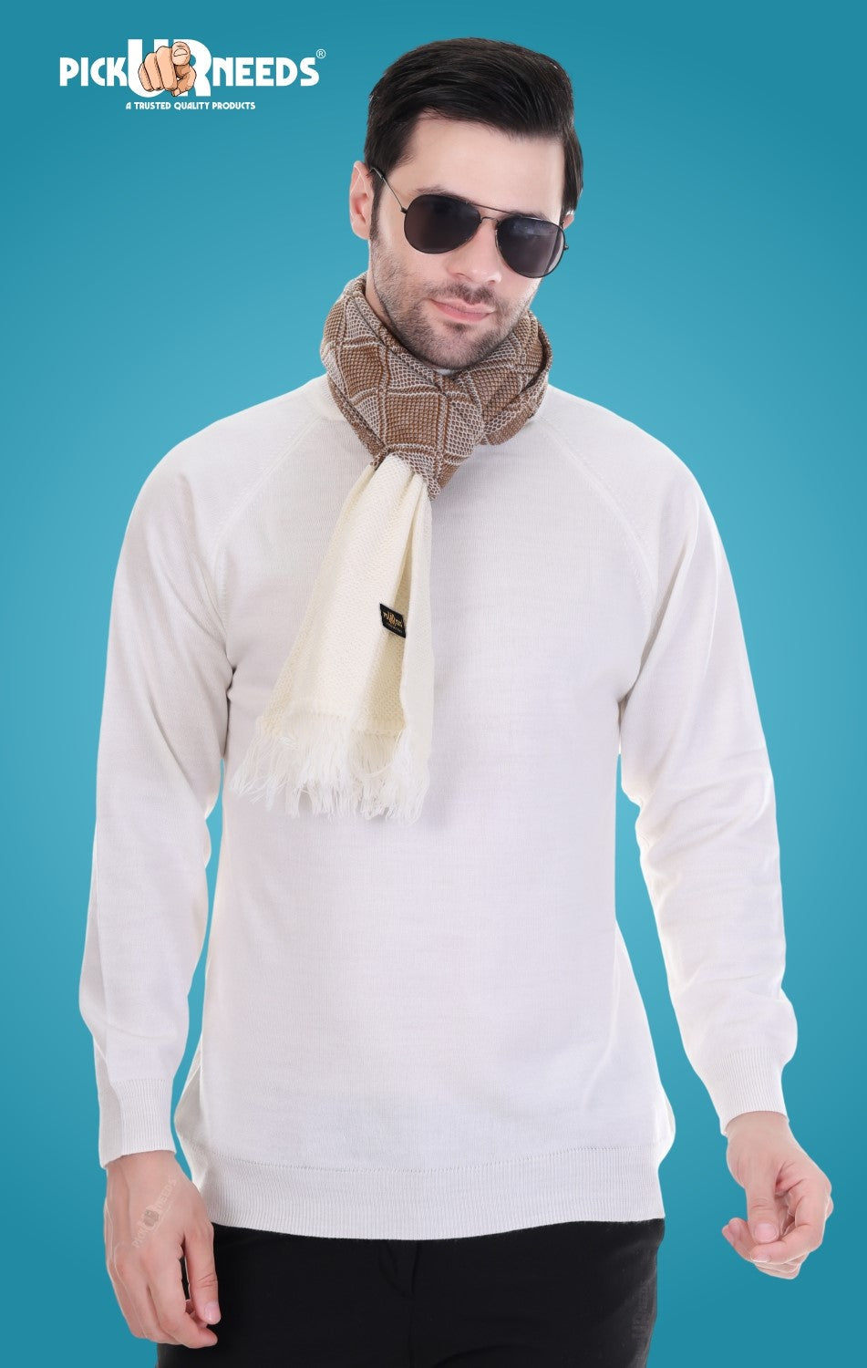 Pick Ur Needs Stylish Men’s Muffler – Warm, Soft & Trendy Winter Accessory
