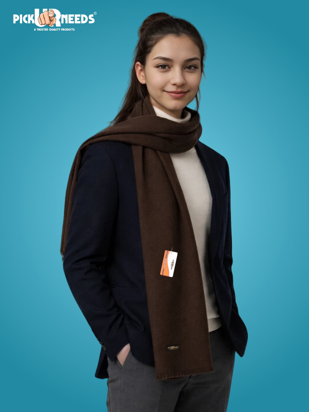 Pick Ur Needs Women's Soft Wool Blend Shawl Warm Winter Wrap Stylish Ethnic Stole for Ladies