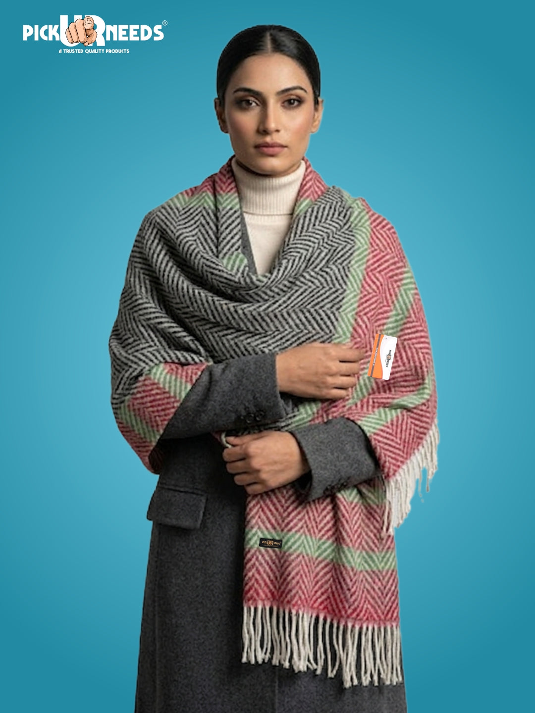 Pick Ur Needs Women's Designer Shawl Cozy Winter Wrap Soft Lightweight Shawl for Office & Travel