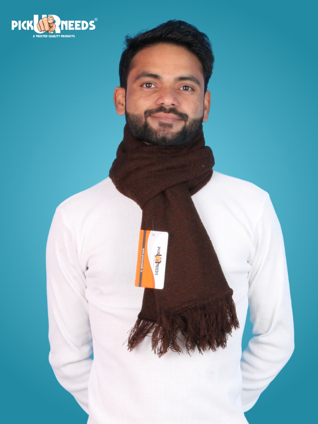 Pick Ur Needs Premium Soft Winter Muffler for Men Lightweight Warm Woolen Scarf Stylish Neck Muffler for Outdoor & Casual Use
