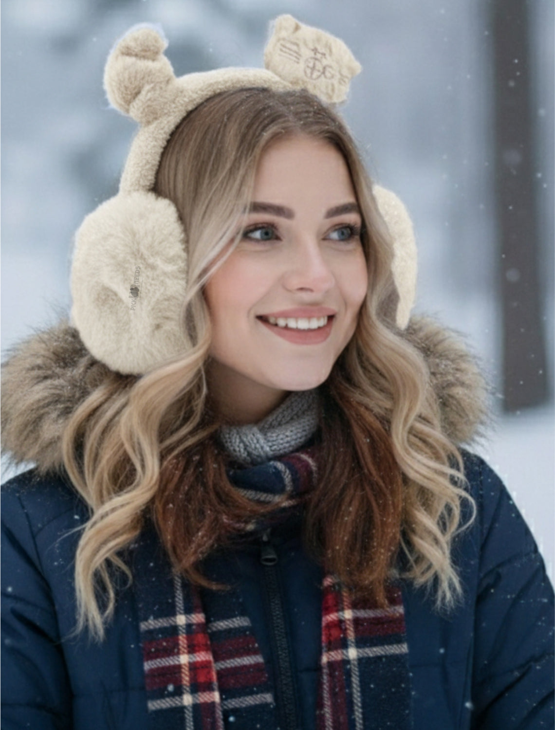 Pick Ur Needs Stylish Stone Design Foldable / Adjustable Ear Muff High Quality Furr Ear Warmer Ear Muff