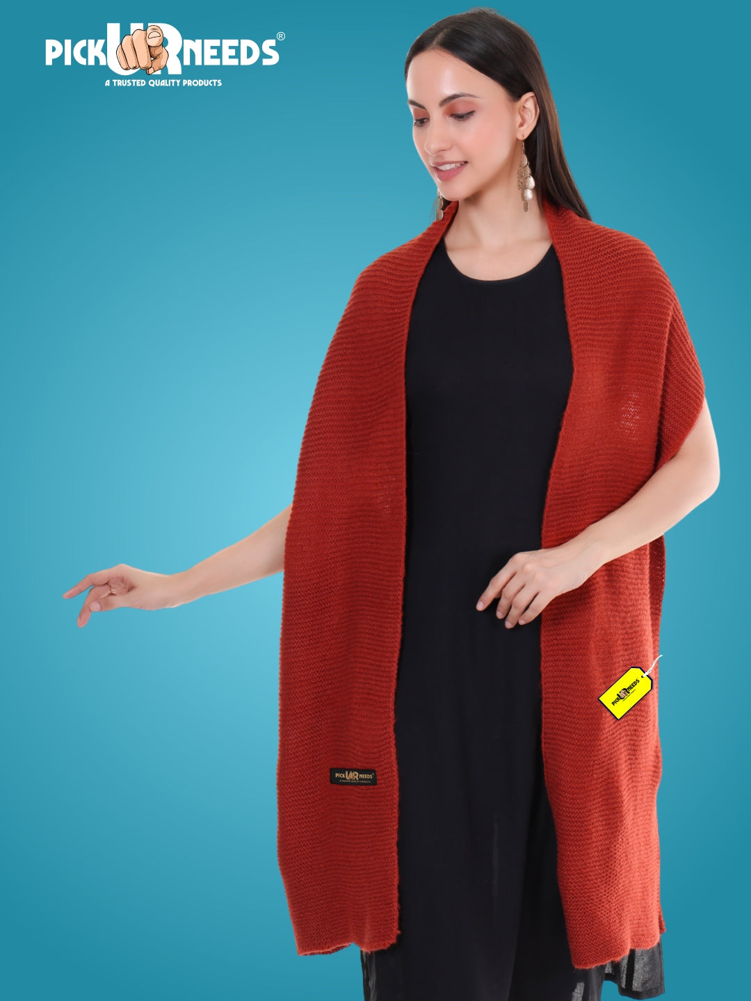 Pick Ur Needs Soft & Elegant Women’s Winter Scarf Wool Blend Knitted Muffler For Cold Weather Wrap