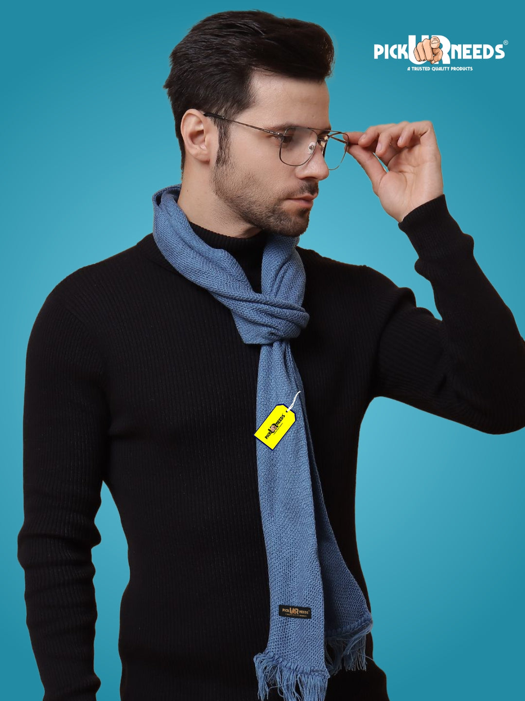 Pick Ur Needs Premium Soft, Warm & Breathable Wool Blend Winter Scarf for Men Fashionable Elegant Muffler