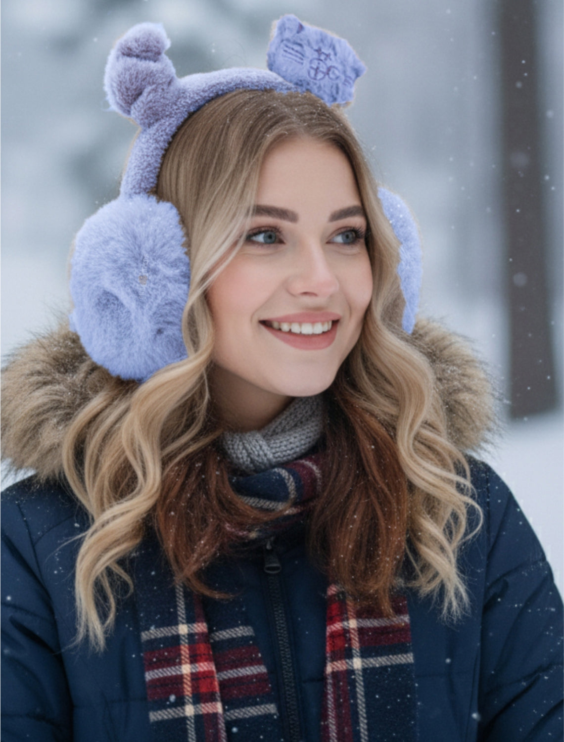 Pick Ur Needs Stylish Stone Design Foldable / Adjustable Ear Muff High Quality Furr Ear Warmer Ear Muff