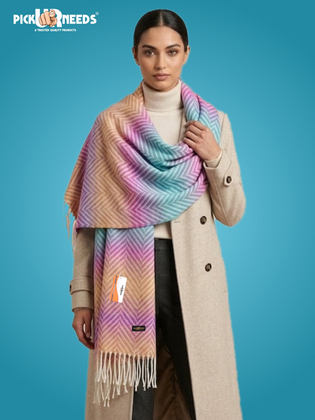 Pick Ur Needs Women's Designer Shawl Cozy Winter Wrap Soft Lightweight Shawl for Office & Travel