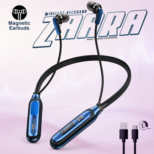 Wireless Neckband HD Sound, Magnetic Earbuds, Built-in Mic, Hands-Free Calling