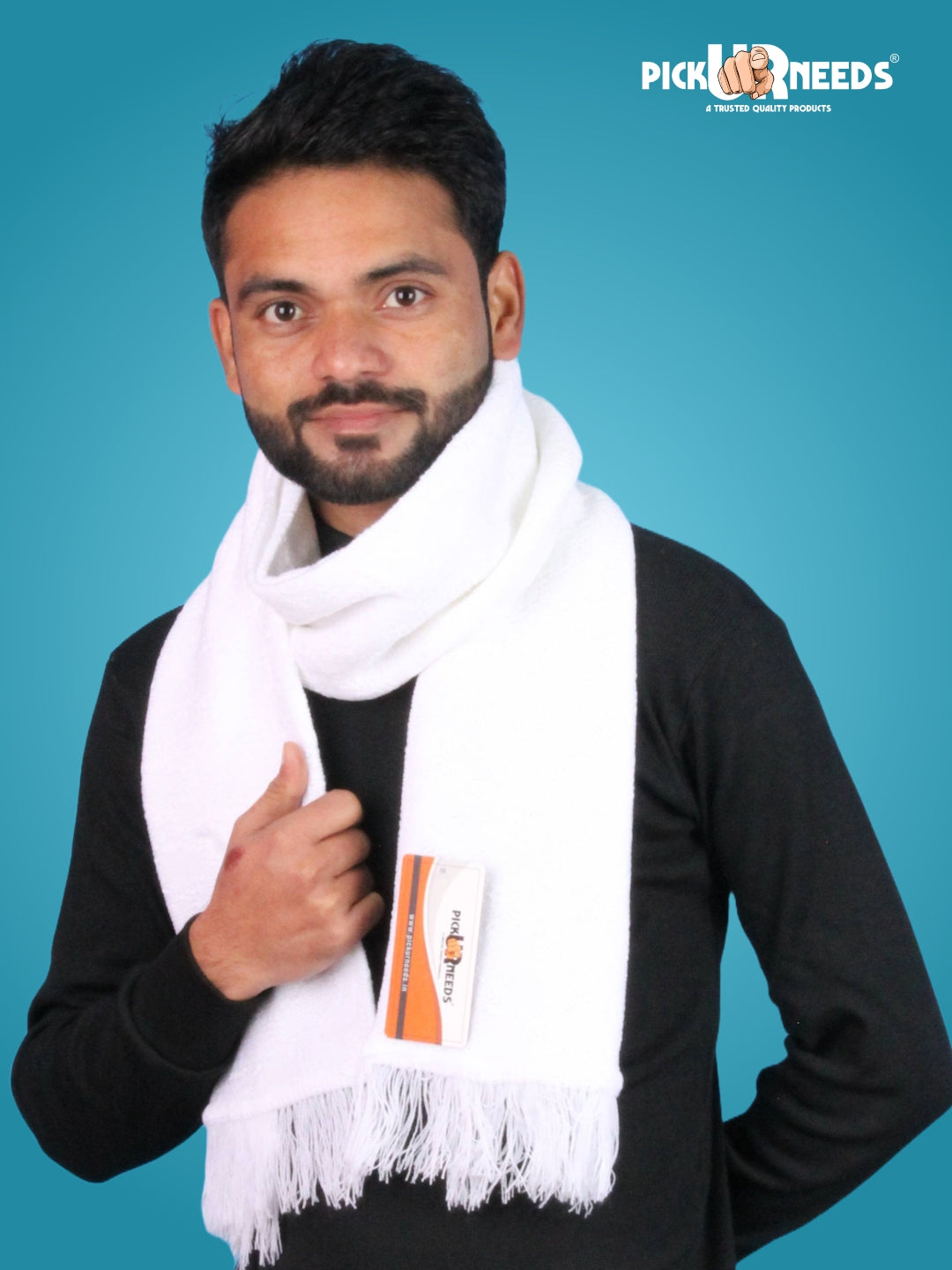 Pick Ur Needs Premium Soft Winter Muffler for Men Lightweight Warm Woolen Scarf Stylish Neck Muffler for Outdoor & Casual Use