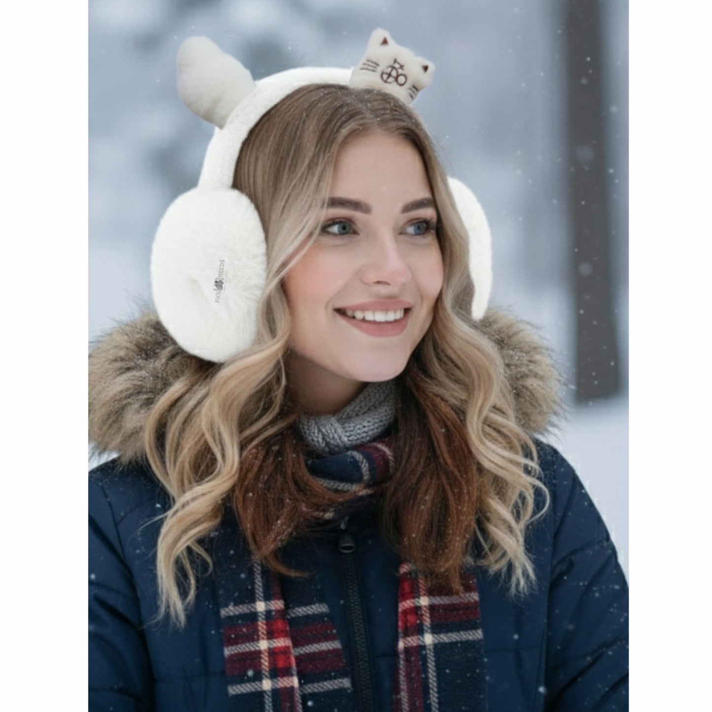 Pick Ur Needs Stylish Stone Design Foldable / Adjustable Ear Muff High Quality Furr Ear Warmer Ear Muff
