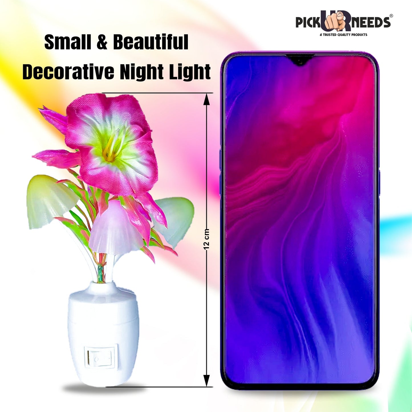 Pick Ur Needs Color Changing LED Night Light Mushroom Lamp with Manual Switch On/Off So