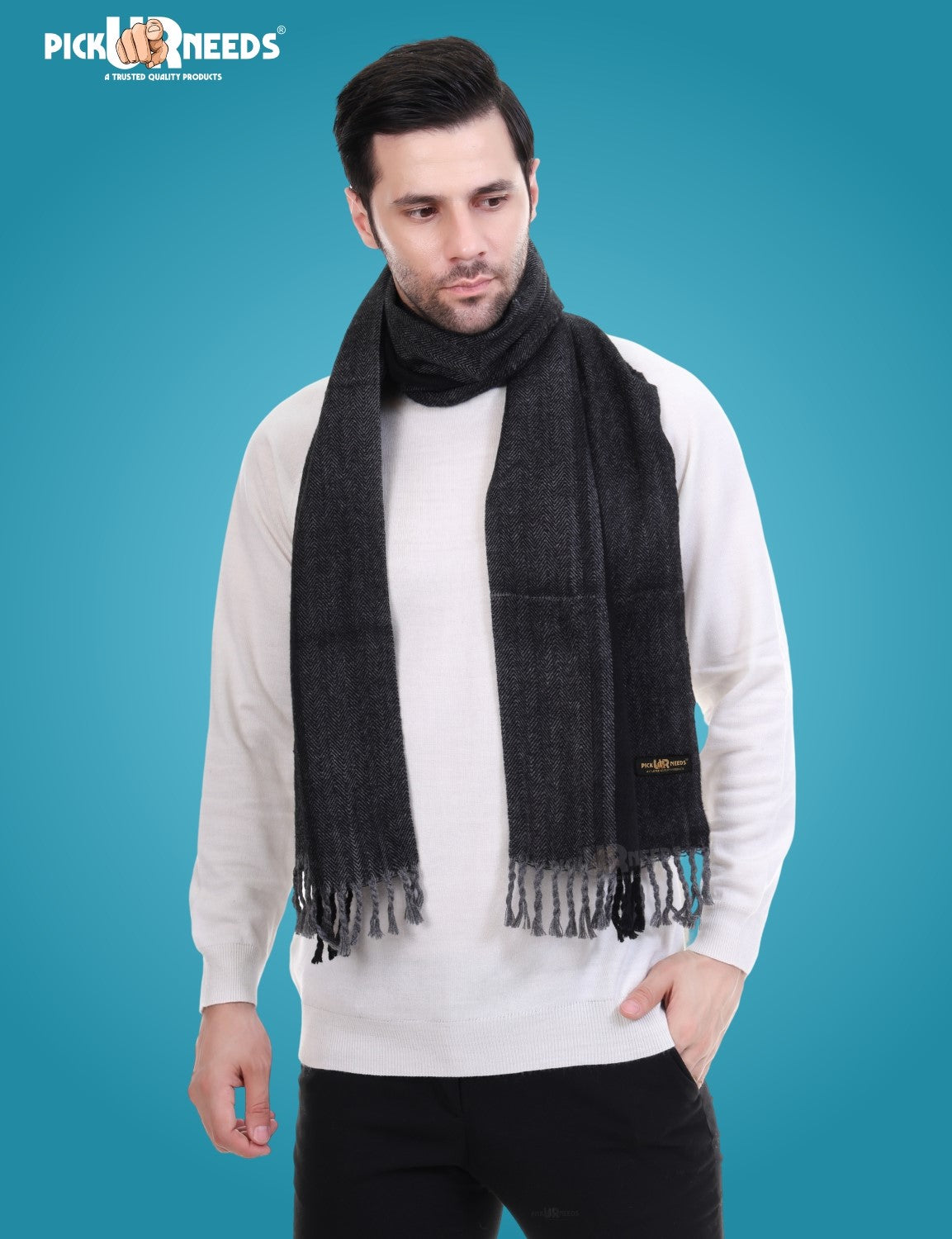 Pick Ur Needs Stylish Men’s Muffler – Warm, Soft & Trendy Winter Accessory