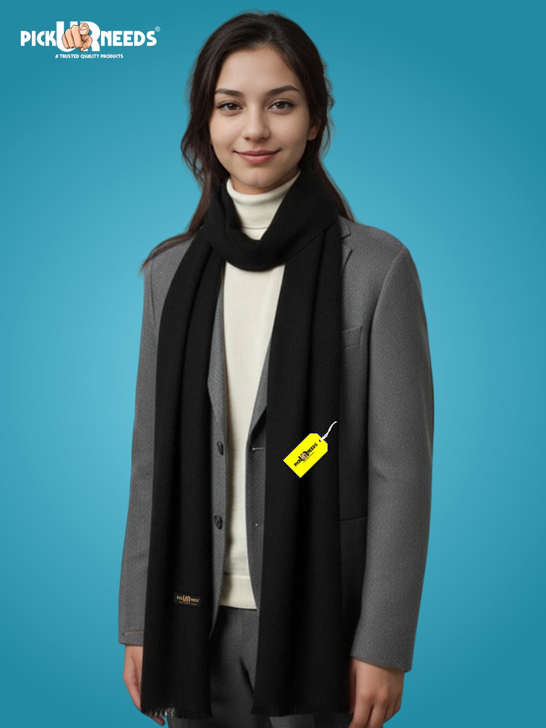 Pick Ur Needs Women's Soft Wool Blend Shawl Warm Winter Wrap Stylish Ethnic Stole for Ladies