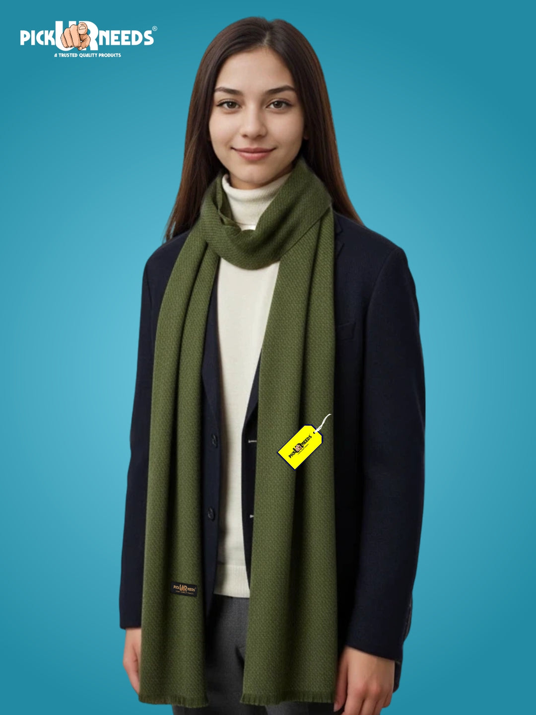Pick Ur Needs Women's Soft Wool Blend Shawl Warm Winter Wrap Stylish Ethnic Stole for Ladies