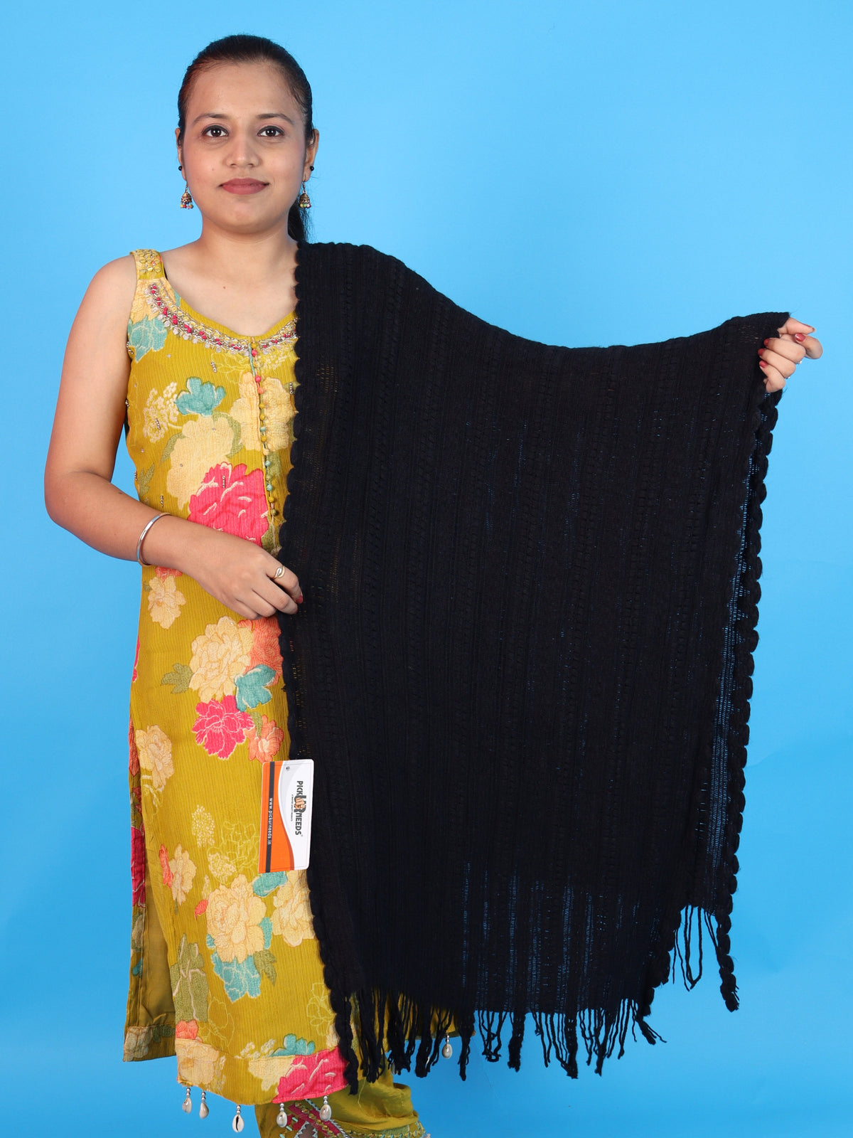 Pick Ur Needs Womens & Girls Winter Soft Warm Knitted Elegant Wool Muffler Stole For Casual and Office