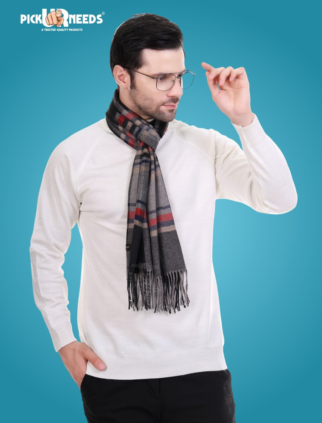 Pick Ur Needs Stylish Men’s Muffler – Warm, Soft & Trendy Winter Accessory