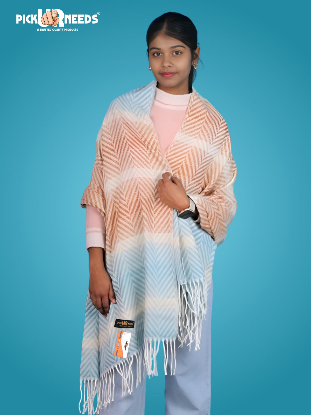 Pick Ur Needs Women's Designer Shawl Cozy Winter Wrap Soft Lightweight Shawl for Office & Travel