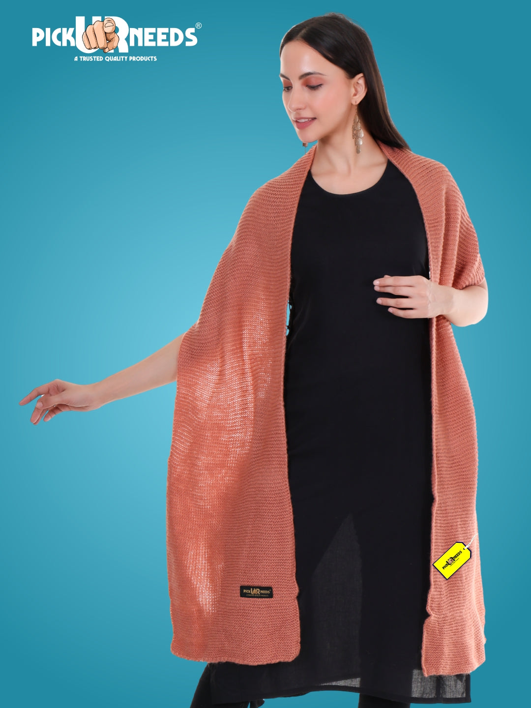 Pick Ur Needs Soft & Elegant Women’s Winter Scarf Wool Blend Knitted Muffler For Cold Weather Wrap