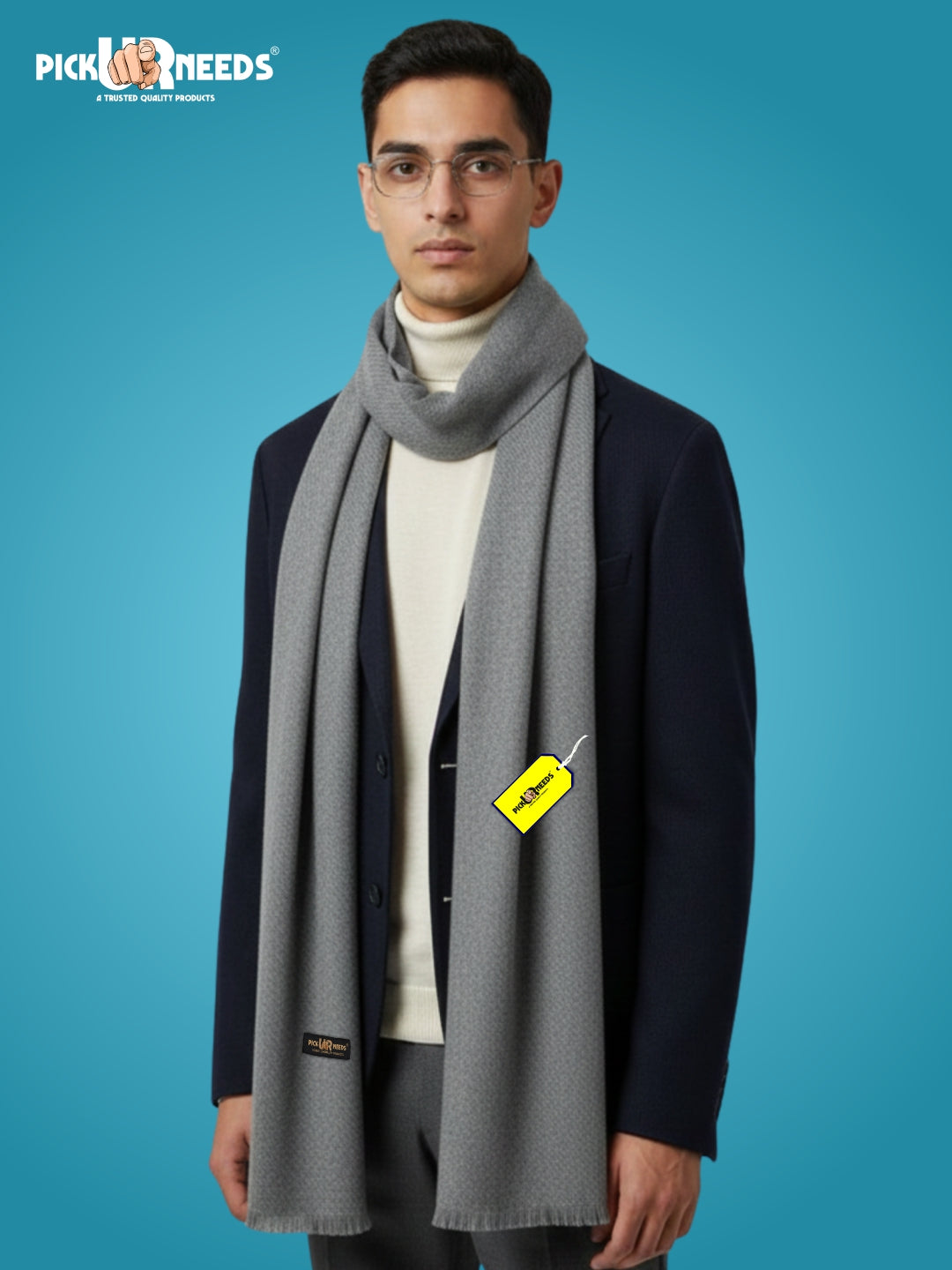 Pick Ur Needs Men’s Classic Winter Muffler Ultra-Soft Woolen Scarf with Premium Finish for Formal & Casual Outfits