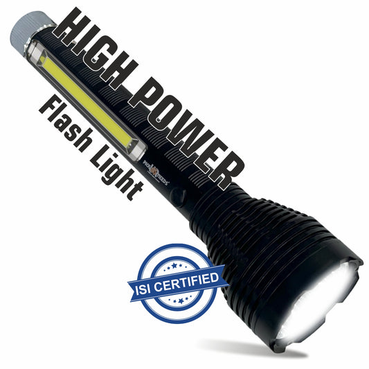 Pick Ur Needs Rechargeable 75W LED Torch Light With 3 Brightness Mode+C Type Charging+Side COB 4 hrs Torch Emergency Light