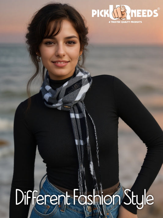 Pick Ur Needs Pure Cashmere Women’s Winter Stylish Muffler Warm, Soft and Trendy Scarves for Cold Weather