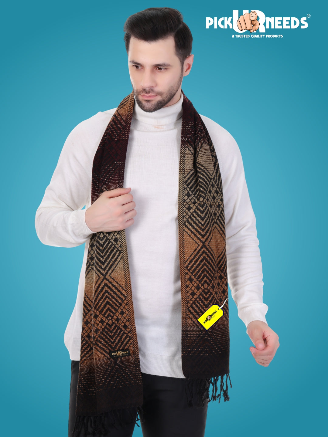 Pick Ur Needs Winter Premium Knitted Muffler for Men Stylish Warm Soft Scarf Durable Breathable Winter Neck Wrap