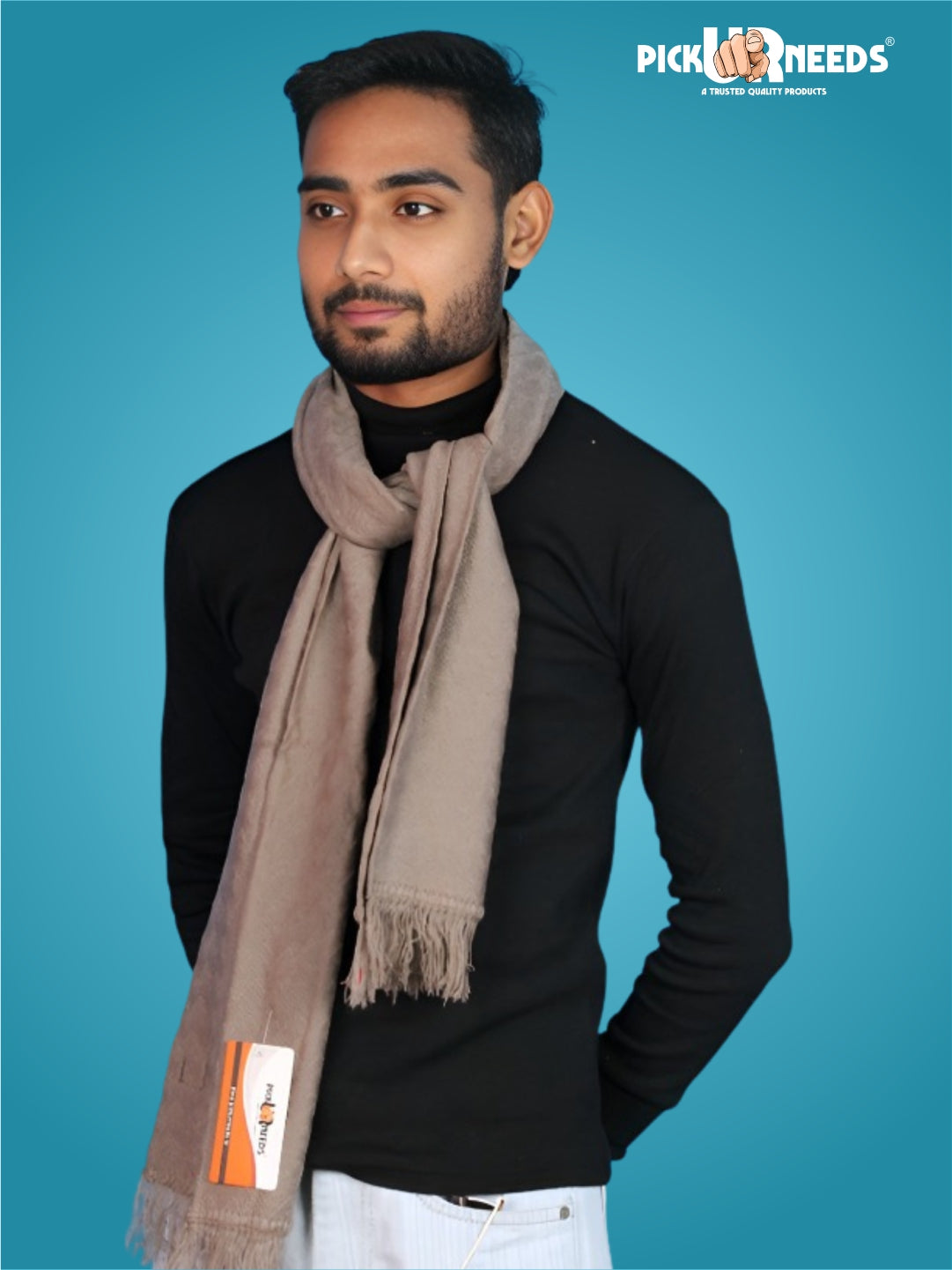 Pick Ur Needs Men’s Signature Winter Muffler Ultra-Soft Textured Scarf for Cold Weather Elegant Daily & Office Wear Muffler for Men