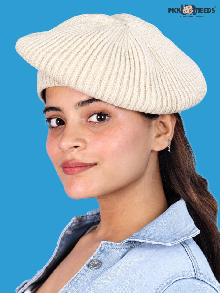 Pick Ur Needs Knitted Beret for Women – Stylish, Warm & Lightweight Winter Hat