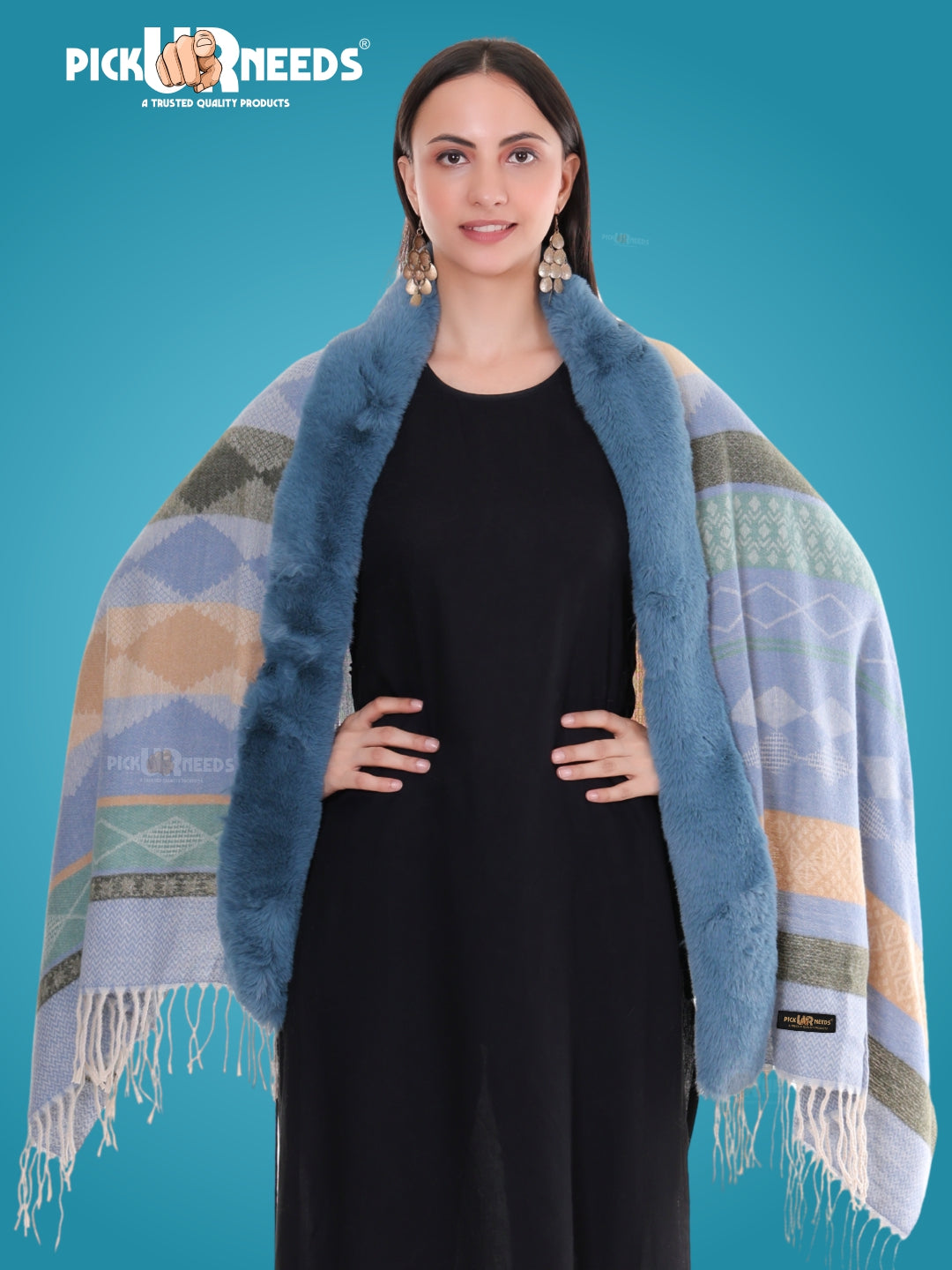 Pick Ur Needs Women’s Designer Shawl  Lightweight Warm Stole for Traditional & Modern Outfits