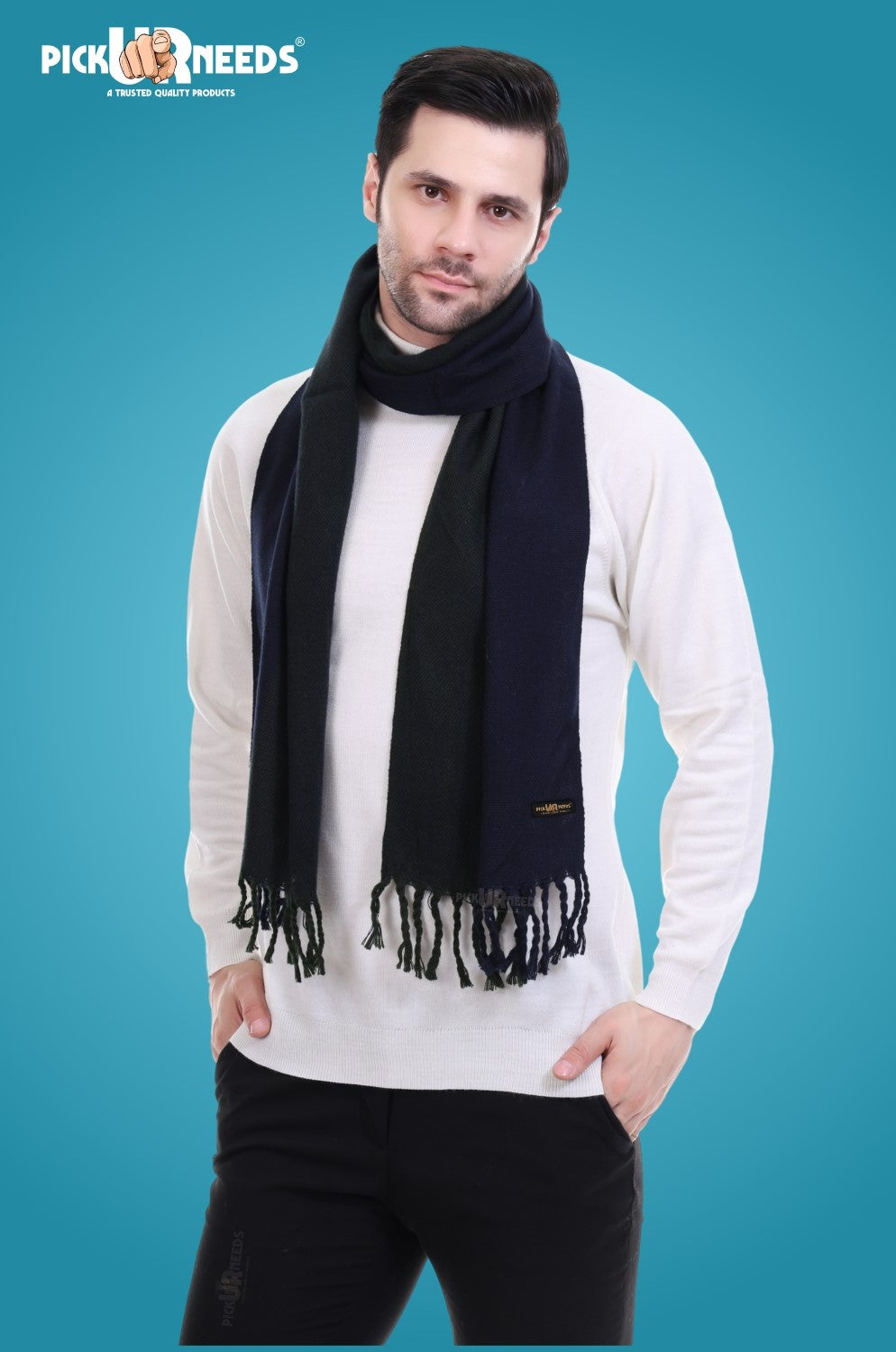Pick Ur Needs Stylish Men’s Muffler – Warm, Soft & Trendy Winter Accessory