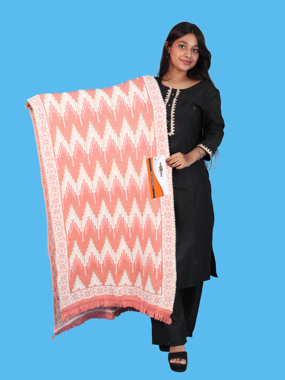 Pick Ur Needs Premium Wool Shawl For Womens & Girls Winter Muffler Soft Knitted Designer Wrap Warm Stole