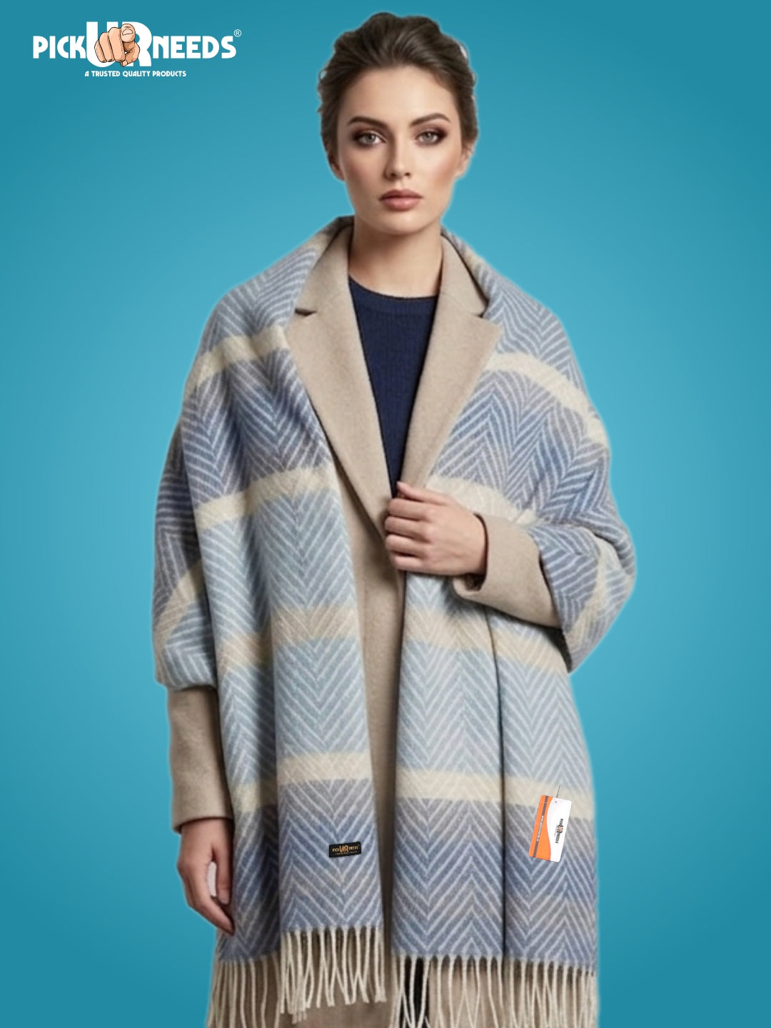 Pick Ur Needs Women's Designer Shawl Cozy Winter Wrap Soft Lightweight Shawl for Office & Travel
