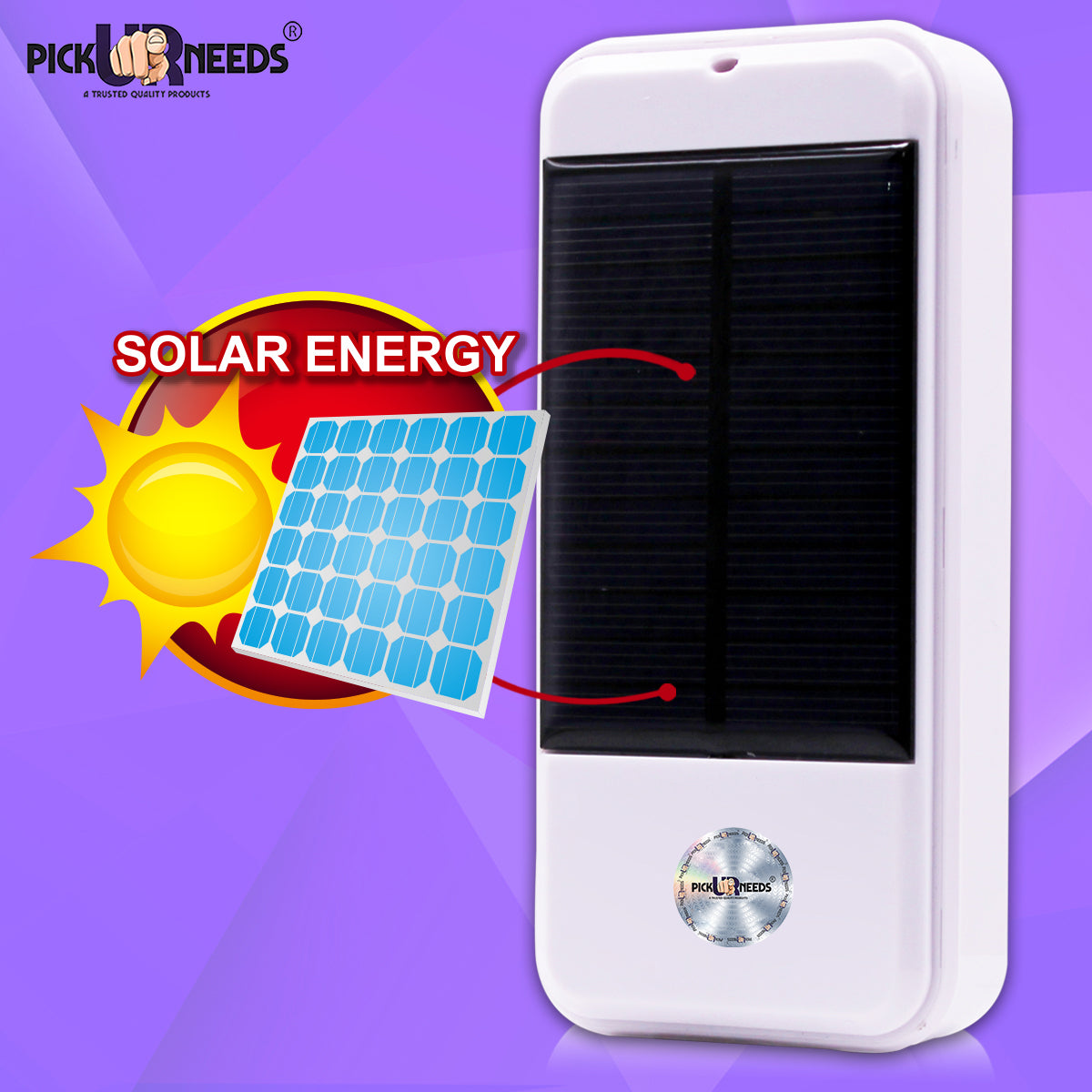 Pick Ur Needs Solar Power Bank Cum 21 Hi-Bright Led 6 hrs Lantern Emergency Light