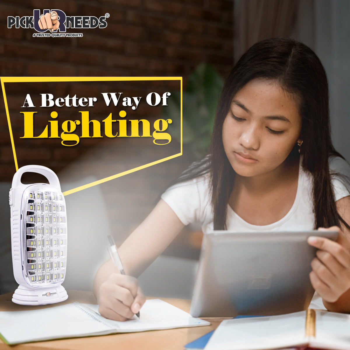 Pick Ur Needs Rechargeable Home Emergency Light High Range 40 LED Light With Long Battery Backup