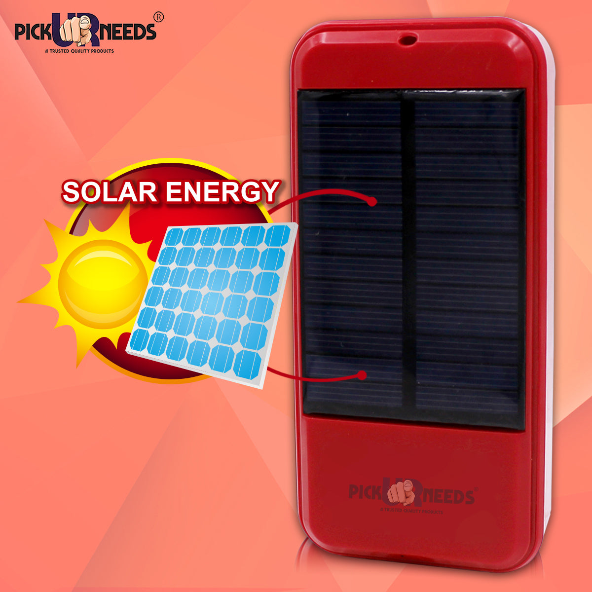 Pick Ur Needs Solar Power Bank Cum 21 Hi-Bright Led 6 hrs Lantern Emergency Light