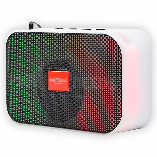 Pick Ur Needs Portable Wireless Speakers With Disco RGB Light TF Card / USB Device Supported 5 W Bluetooth Speaker (Black, 5.0 Channel)